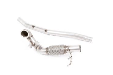 Milltek Sport Large Bore Downpipe und Katersatzrohr für Volkswagen Golf Mk7.5 R 2.0 TSI 300PS (Mit OPF) - 76mm & EC Approved Systems