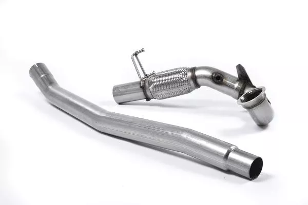 Milltek Sport Large Bore Downpipe und Katersatzrohr für Volkswagen Golf Mk7.5 R 2.0 TSI 310PS (Non-OPF) - 76mm & EC Approved Systems