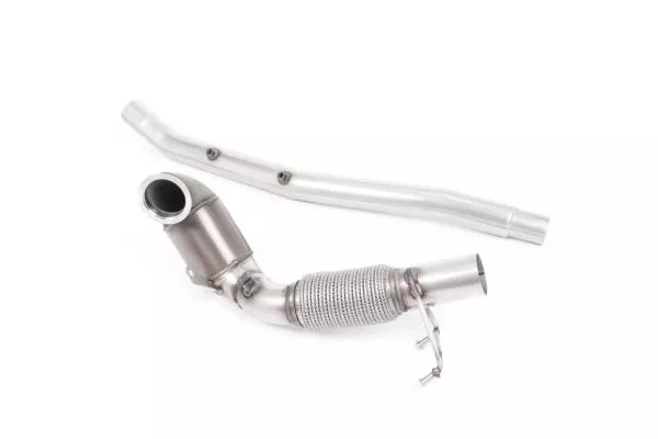 Milltek Sport Large Bore Downpipe und Hi-Flow Sport Katalysator für Volkswagen Golf Mk7.5 R 2.0 TSI 300PS (Mit OPF) - 76mm & EC Approved Systems